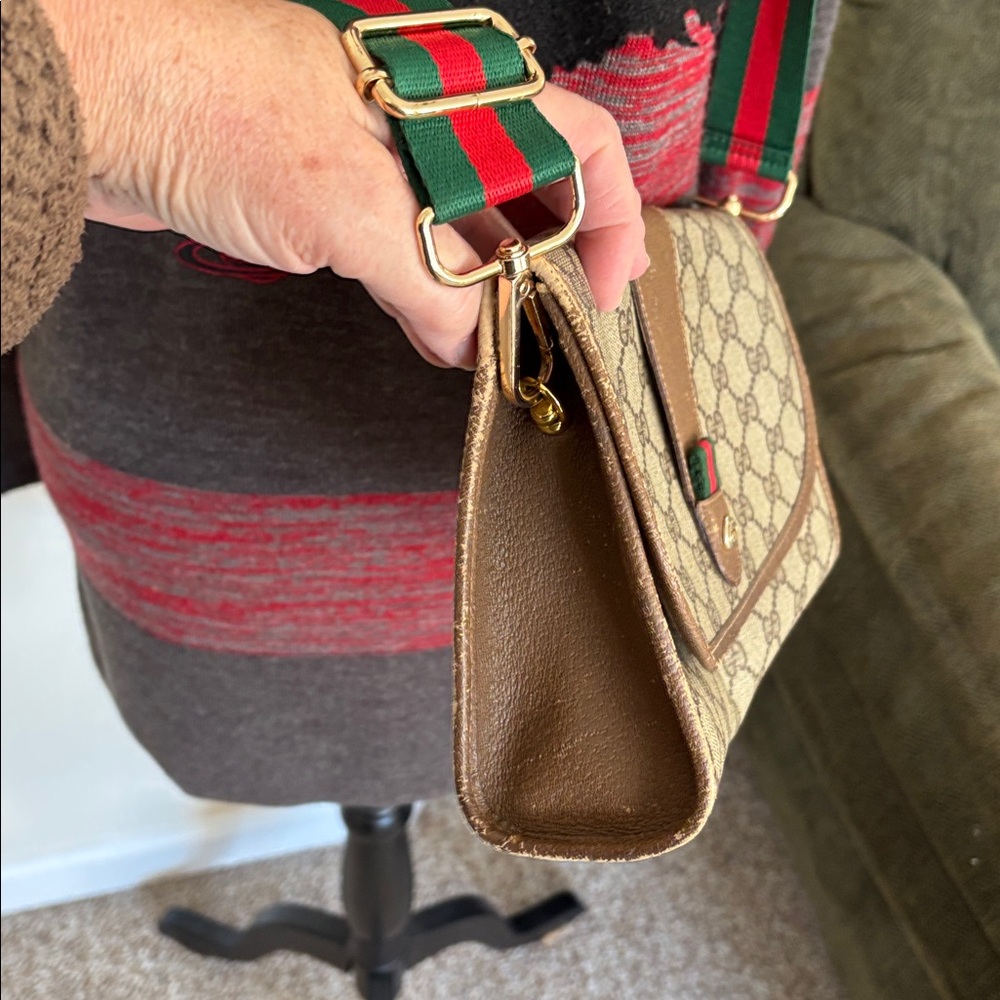 Gucci Ladies Sherry Line Monogram Clutch/Shoulder bag-VINTAGE - Picture 5 of 16